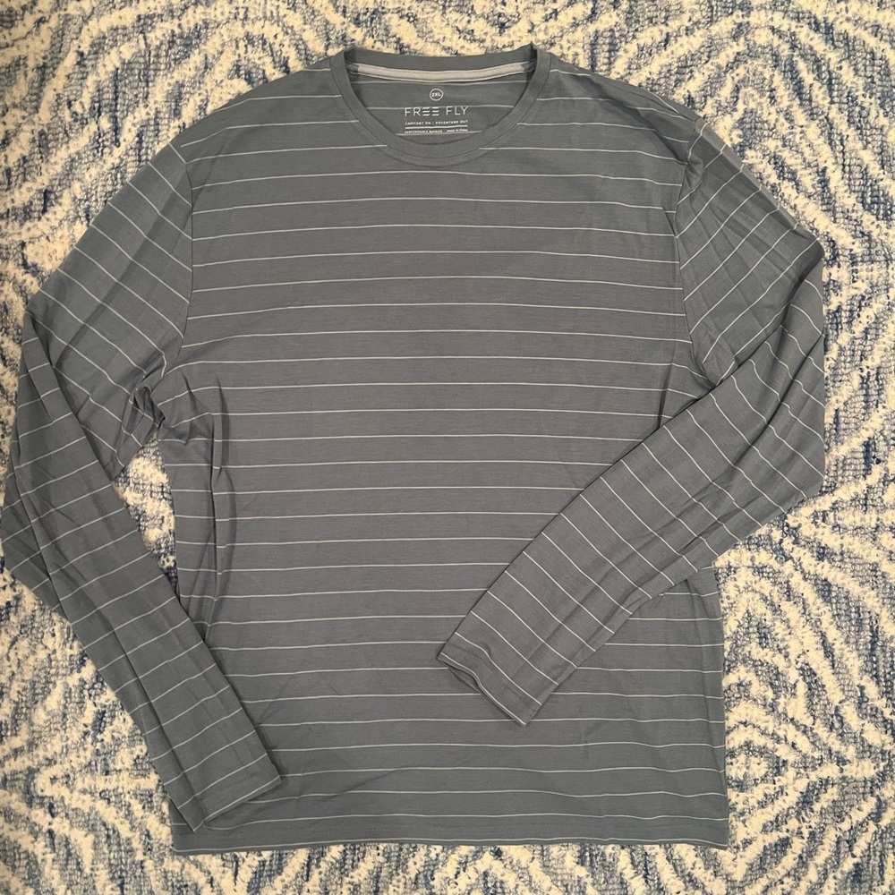Freefly Men's Long Sleeve Performance Bamboo Tee
